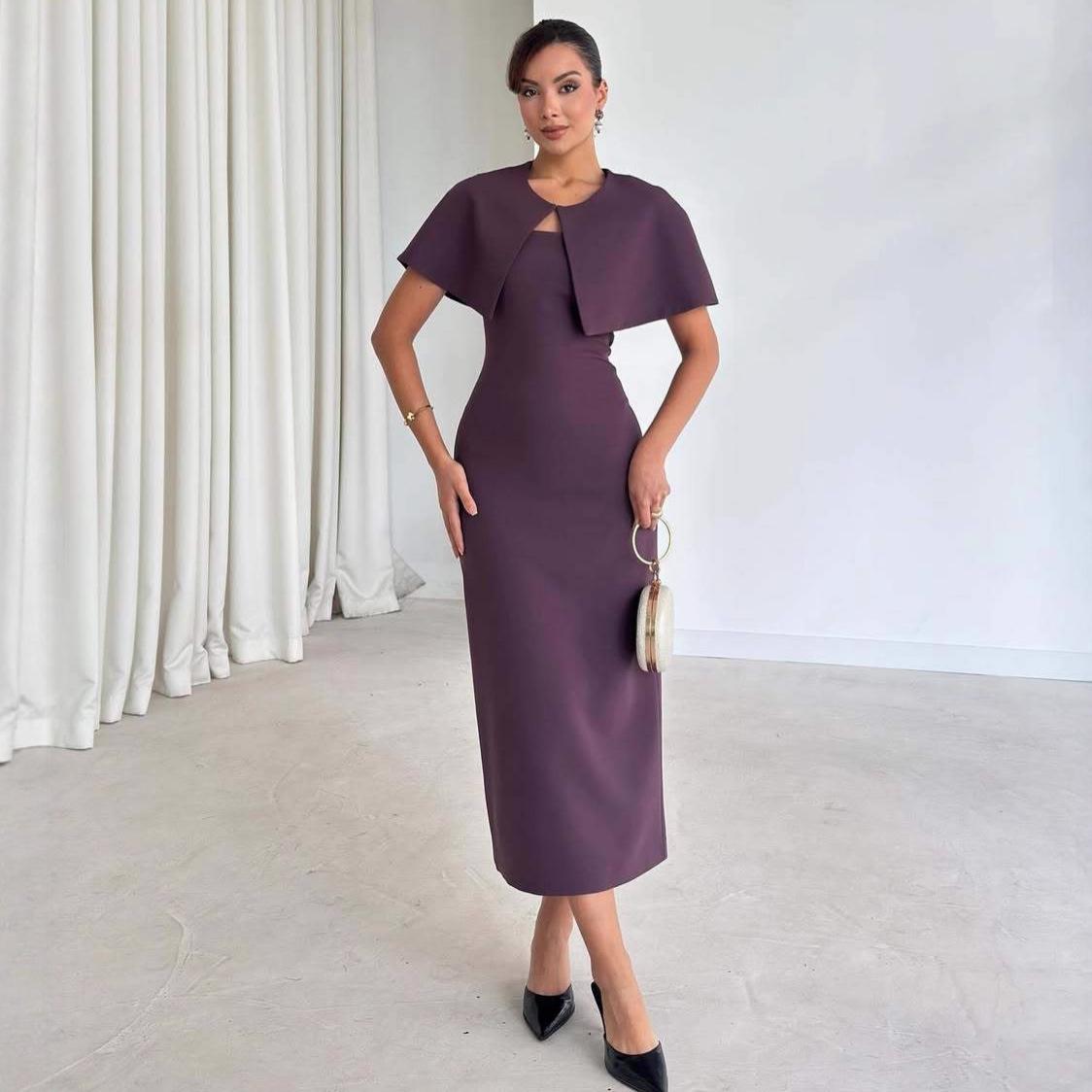 European and American women s cross-border foreign trade 2025 European and American style summer new tube top waist straight dress shawl dress XS