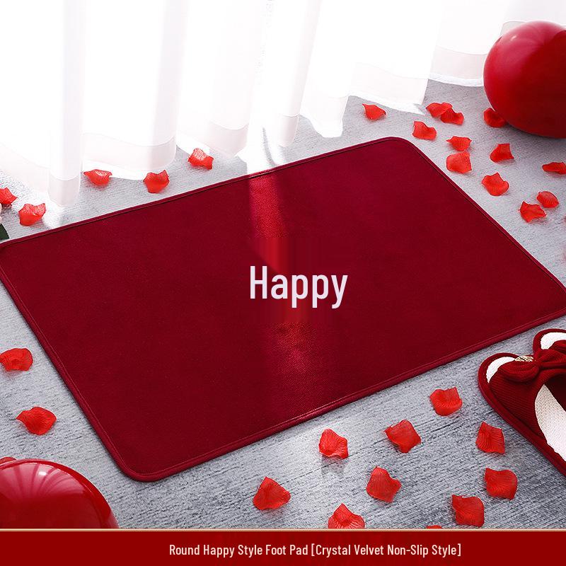 Welcome Door Mat - Happy Words Carpet for Home and Wedding Décor