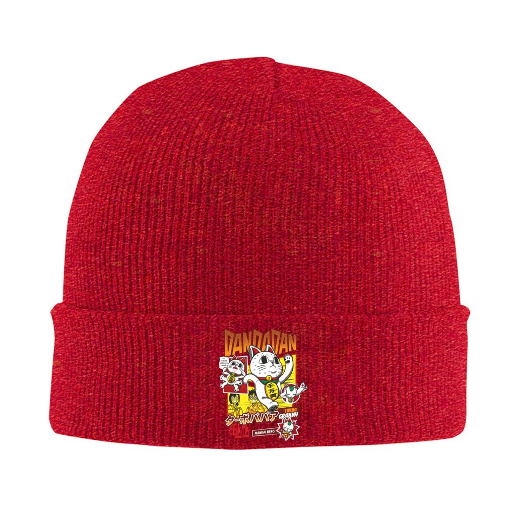 Adult Unisex Turbo Granny Dandadan Beanie Hats  Vintage Knit Hat Winter Kpop Caps Pattern Thermal Elastic Bonnet Hats