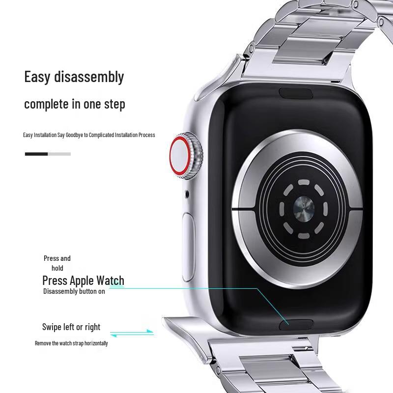 Universal Stainless Steel Watch Strap for Apple, Samsung, Huawei, and iWatch