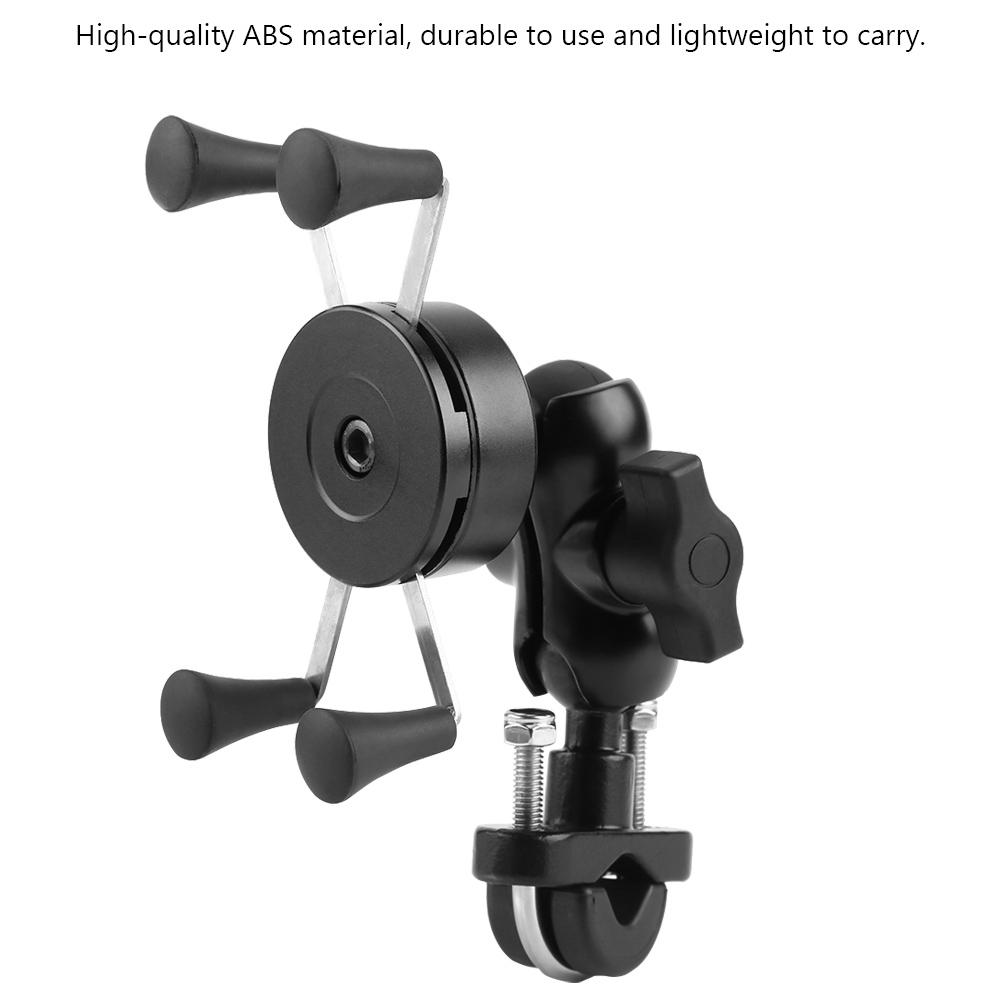 Motorcycle Bike Cell Phone Support 360 Degree Swivel Aluminium Alloy Base Phone Holder