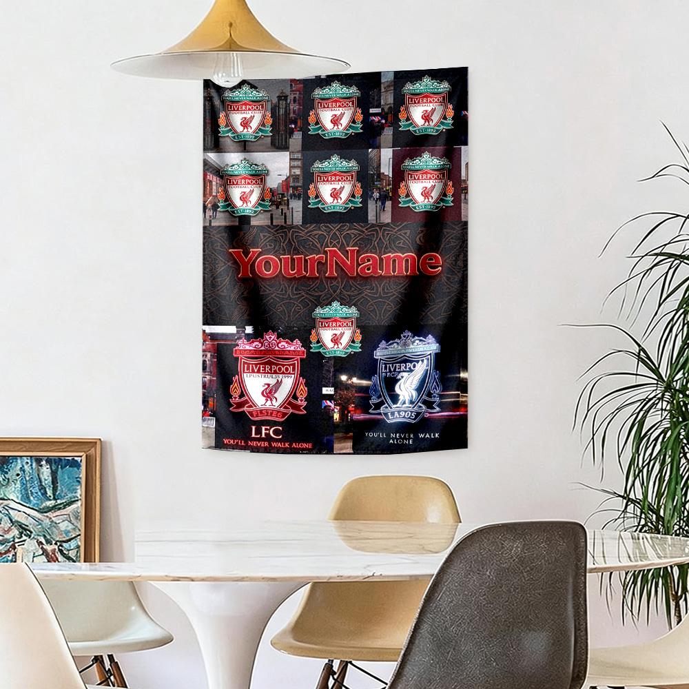 Liverpool Custom Your Name Wall Decor Tapestry Art For Pet Memorial Birthdaywedding Party Backdrop Family Gift