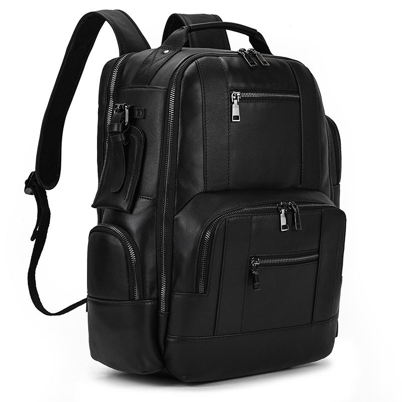 Newsbirds men s leather backpack retro luxury fashion style bagpack travel bag backpack school bag for man leather daypack men