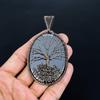 Shungite Pendant, 999 Copper Wire Wrapped Gemstone Jewelry, Handmade Tree Of Life Pendant, For Mother Day