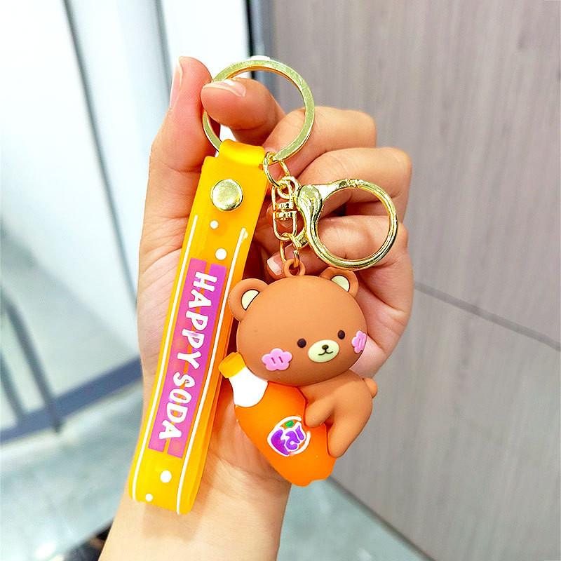 Rabbit Adorable Cartoon Animal Bubble Water Keychain Cute Silicone Accessory