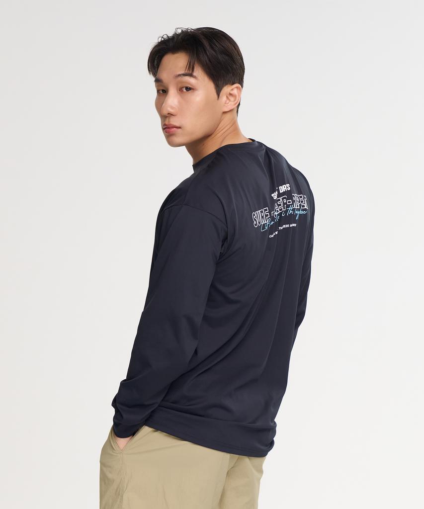 Leijibi Dry-Cooling Oversized Long Sleeve Rash Guard M Black
