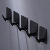 8 Pack Adhesive Towel Hooks - Bathroom Towel Hooks/Wall Hooks for Hanging Coat Robe Stick On Bathroom or Kitchen Matte Black Stainless Steel