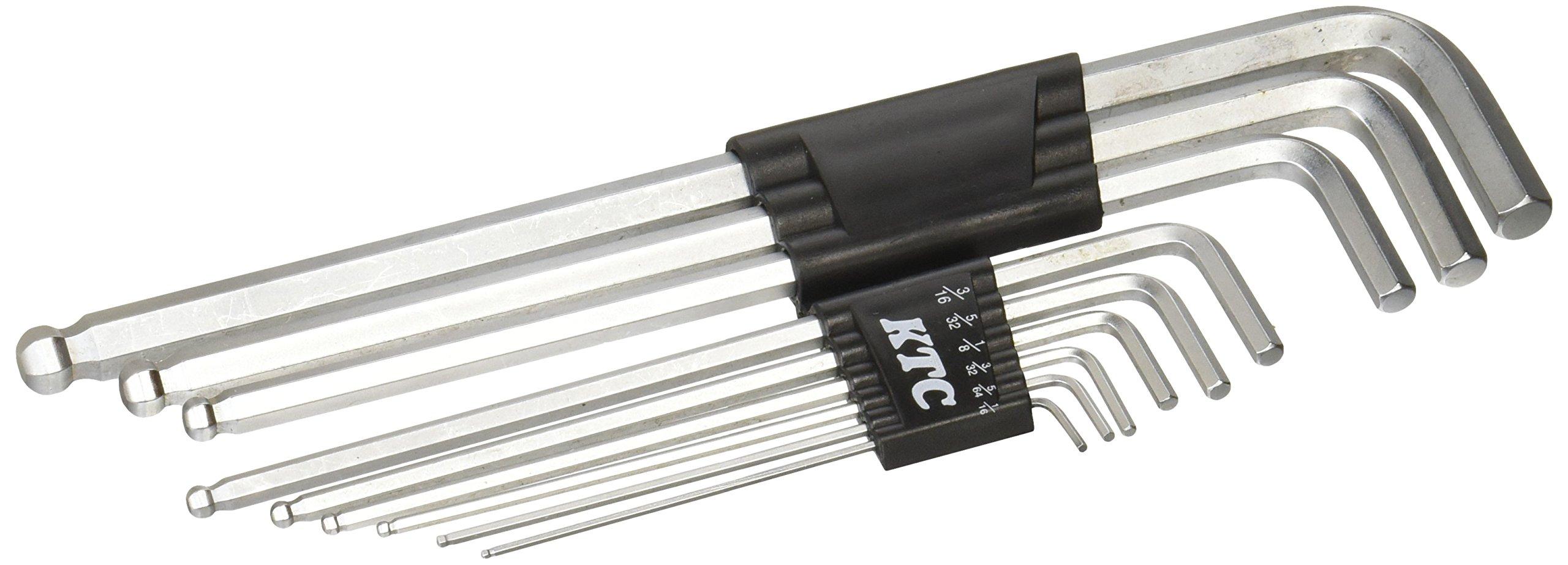 Kyoto Tool Шестигранный ключ с шаровым наконечником, длинный, 9 мм, HL259BSP (КТК) L-образный набор, Штуки,