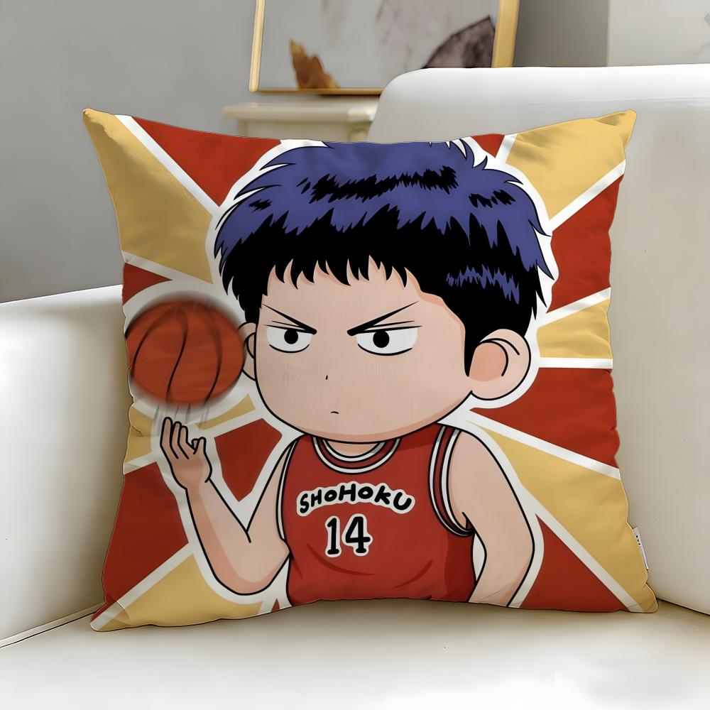 Classic Anime Slam Dunk Cushion Cover Soft & Easy-Wash Pillow Case – Versatile for Couch, Bed, Travel and Office