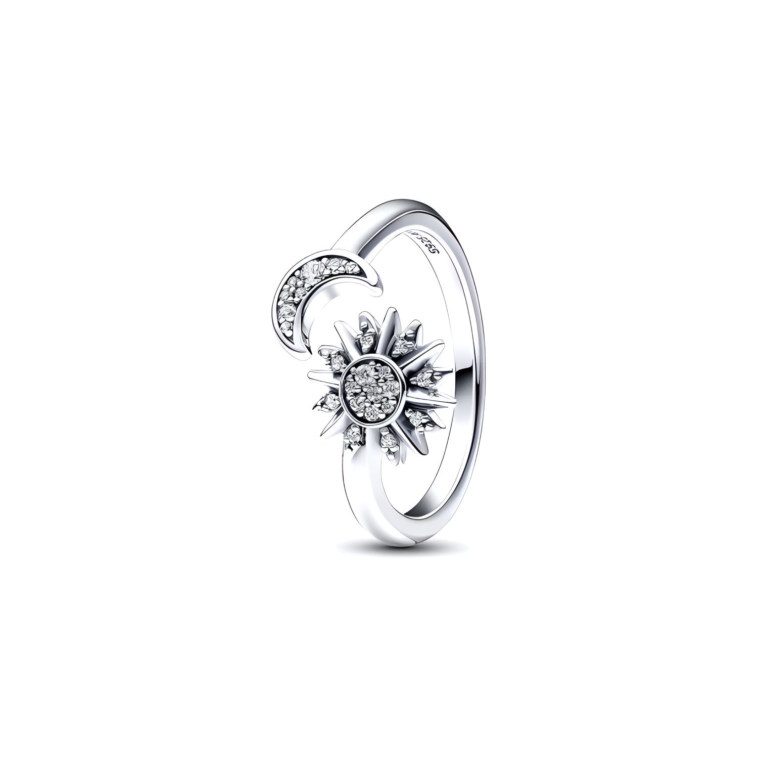 Pandora Shining Sun And Moon Open Design Ring Women ring Silver 192845C01 48