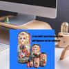 Premium Wooden Stacking Dolls Set Of 7 Cultural Educational Toy For Toddler Safe Paint Early Learning Tools