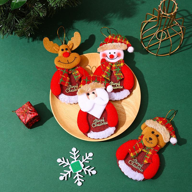 Christmas decoration Santa Claus English sign small pendant Christmas tree decoration pendant cartoon Christmas decoration