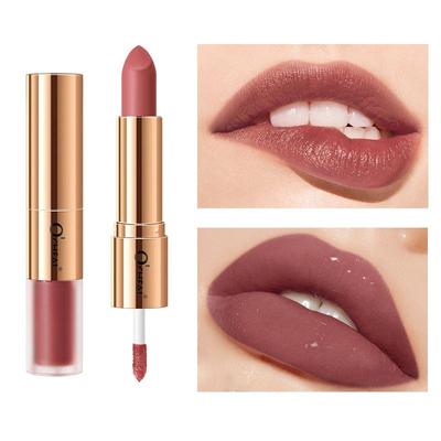 Double-Headed Velvet Lipstick Moisturizing Not Easy To Fade Matte Lipstick Long-Lasting Coloring Lip Tint Lip Gloss HMM