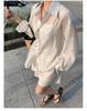 Women's Loose Casual Sports Set: Thin Sun Protection Long Sleeve Shirt & Wide Leg Shorts - New Korean Summer Style