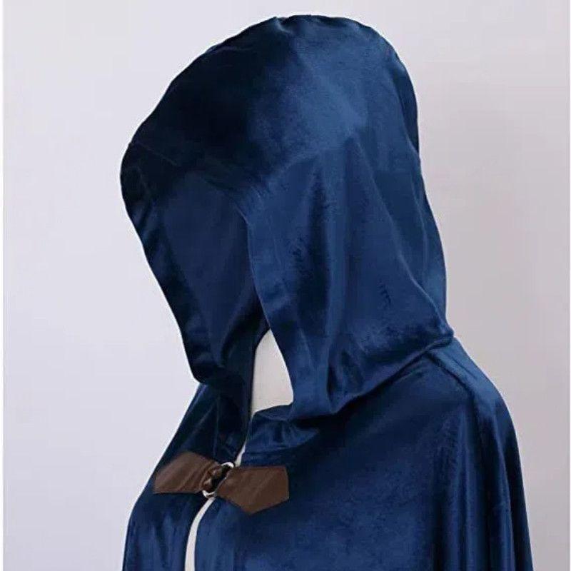 Medieval Suede Cape Halloween Retro Battle Cloak Role-Playing Cosplay Costume Suede Cape