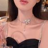 Flash Diamond Butterfly Necklace Women's Light Luxury Niche Design Trendy High-end Collarbone Chain Neck Chain