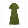 Plus Size Waist-Cinched Slimming Skirt for Women - French Style Summer Polo Dress
