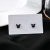 Boucles d'oreilles puces chat mignonnes et petites, Boucles d'oreilles simples quotidiennes douces et cool avec diamants et Boucles d'oreilles au design de niche