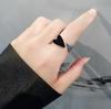Ring Unique and Personalized Personalised Minimalist Love Heart Ring Female Sweet Cool Cold Wind Peach Heart Open Index Finger Ring Do Old Jewellery