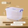 Extra Large Transparent Plastic Storage Box with Wheels for Clothes and Quilts