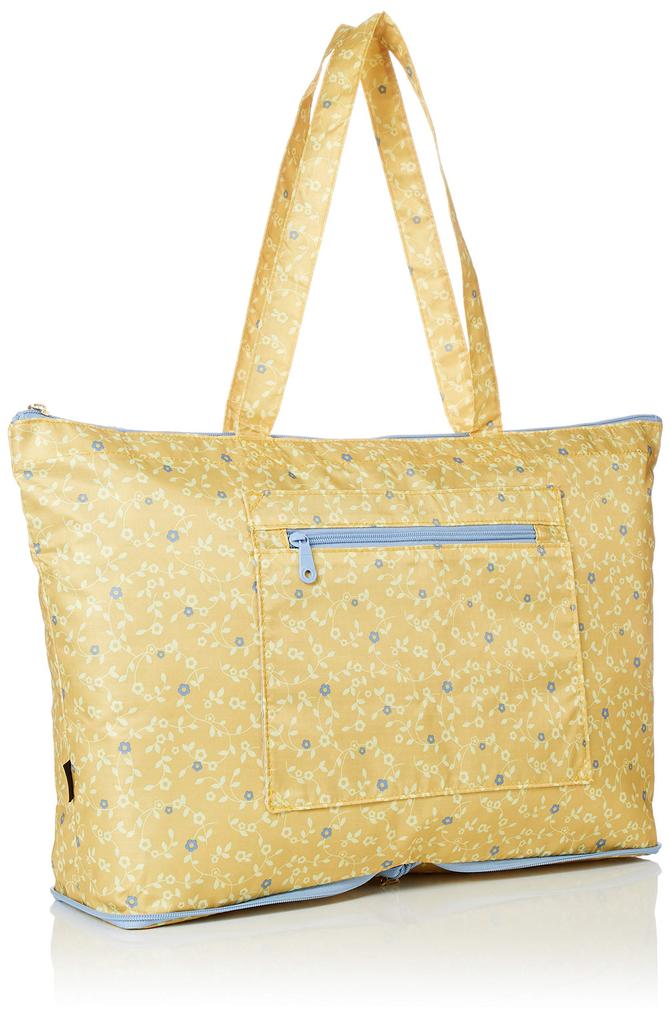 Hapitas Foldable Tote Bag Wide Variety of 406 Flower Waltz Yellow H0001, Shifre, Patterns, Compact,