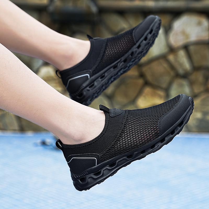 36-48Unisex Sport Shoes End Hollow Mesh Sports Casual Shoes Involved Outdoor Shoes Large Size Women's Shoes