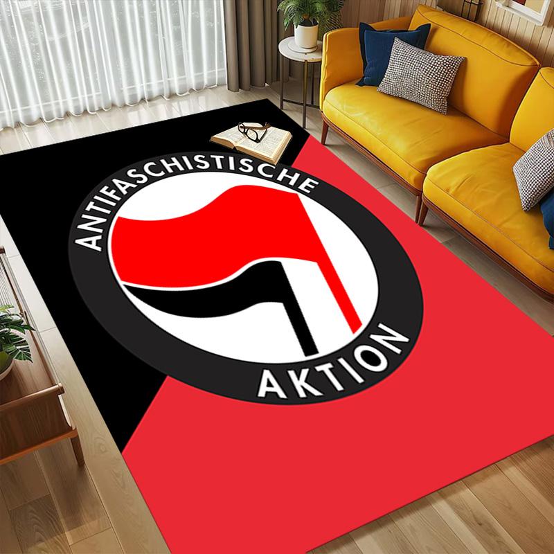 Antifaschistische Aktion Wohnzimmer Rutschfester Teppich Weicher Teppich Für Schlafzimmer Spielzimmer Sofaecke Büro Heimdekoration Fußmatte Weihnachtsgeschenk C9261072