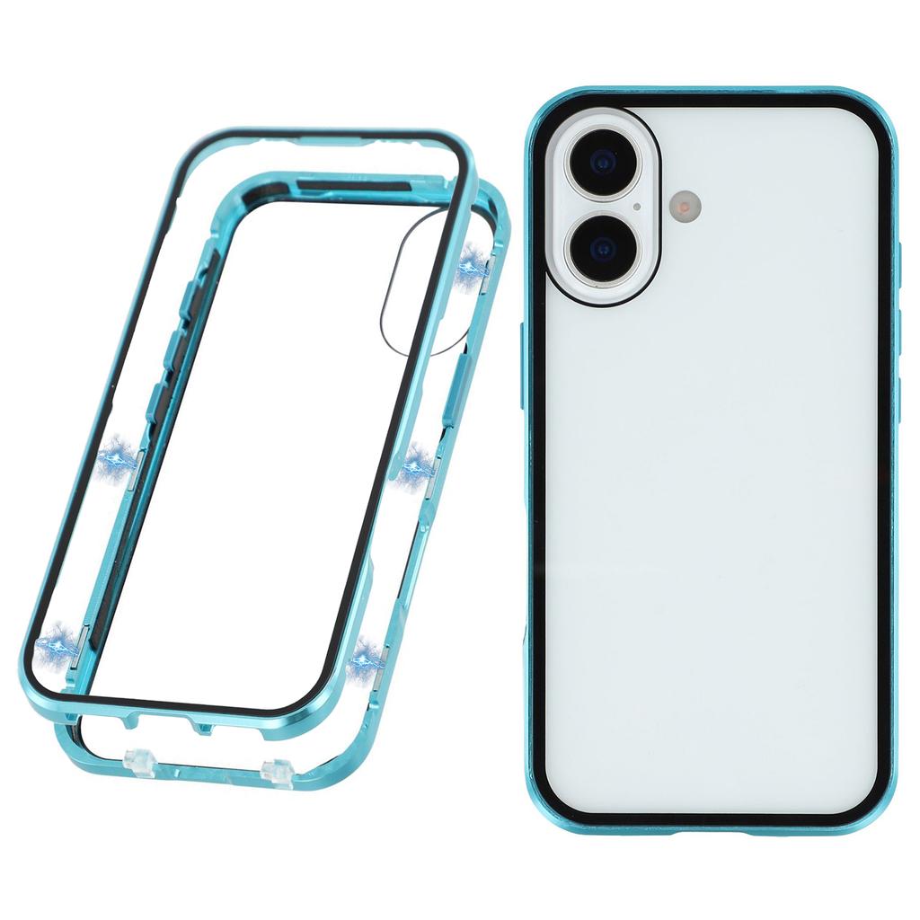 For iPhone 17 Case Double-Sided Tempered Glass Magnetic Clear Phone Cover
