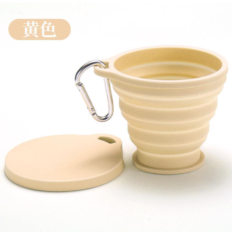 180ML Silicone Portable Folding Cup Mini Retractable CupTeacup Outdoor Travel Coffee Telescopic Drinking Mug with Lid