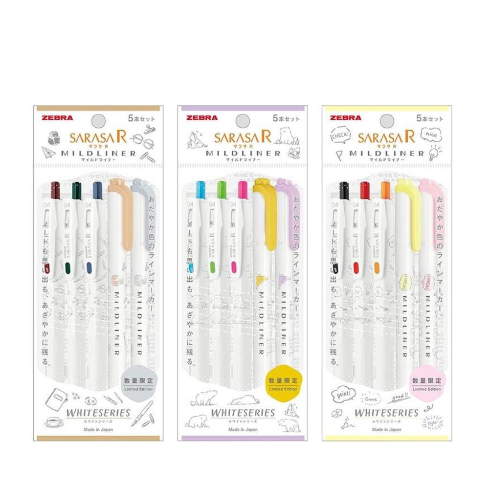 Zebra Sarasa R Mild Liner White Series Set A  Set B  Set C