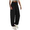 Damen Casual Hose, Farbe Hohe Taille Falten Leggings Casual Hose