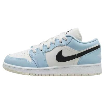 Zapatillas Air 1 Low GS Azul Hielo Niños Negro Vela Blanco 554723-401
