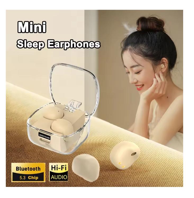 2025 NEW Mini Sleep Earphones Wireless Invisible Earbuds Bluetooth 5.3 Headphones Noise Reduction Waterproof Sports Headsets With Mic
