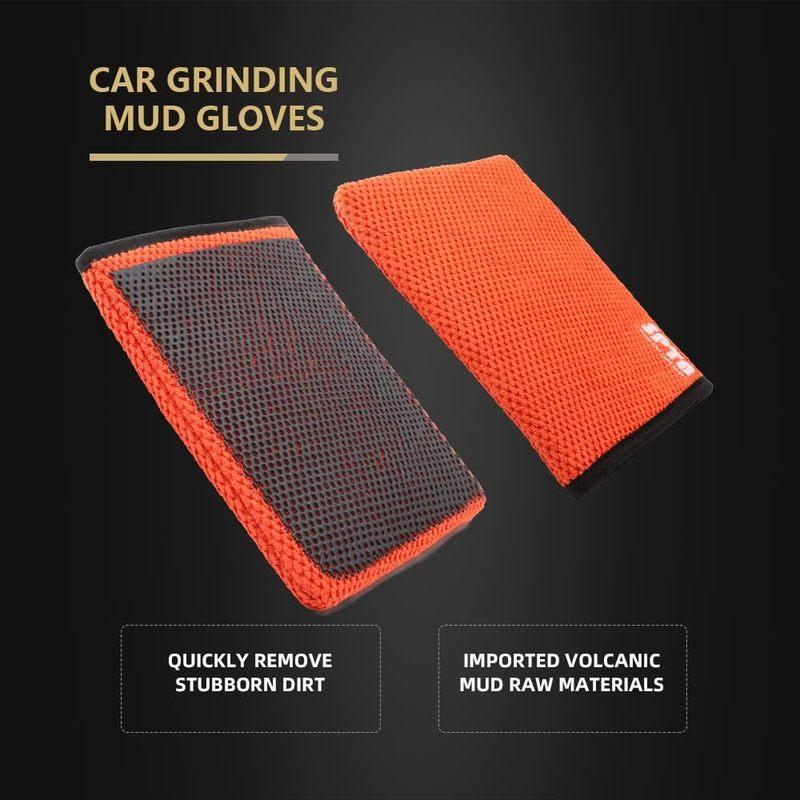 SPTA 1PC Clay Bar Mitt Glove Detailing Cleaning Towel Cloth CB306 Car Wash Quickly Removes Debris from Your Paint Glass Wheels 1pc