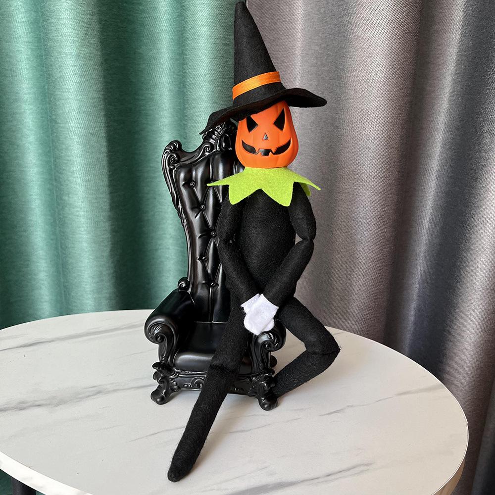 Halloween Pumpkin Doll Elf Christmas Shelf Decor Kids Gift Suprise Plush Holiday Elves