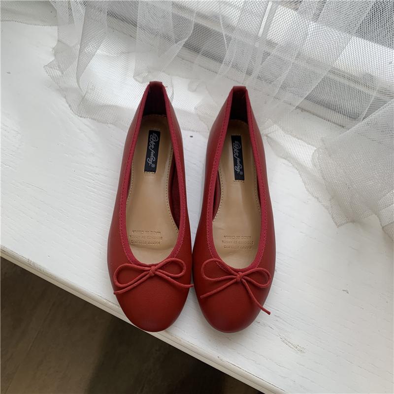 Fashion SUOJIALUN 2025 Autumn Women Flat Shoes Fashion Round Toe Shallow Slip On Ladies Elegant Ballerinas Shoes Casual Dress Ballet Sho