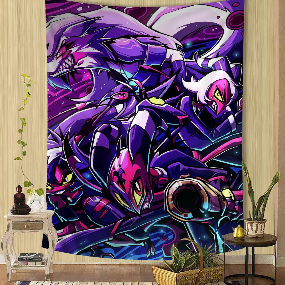 Helluva Boss Cartoon Tapestry Anime Tapestry Hanging Tarot Hippie Wall Rugs Dorm Wall Hanging Sheets