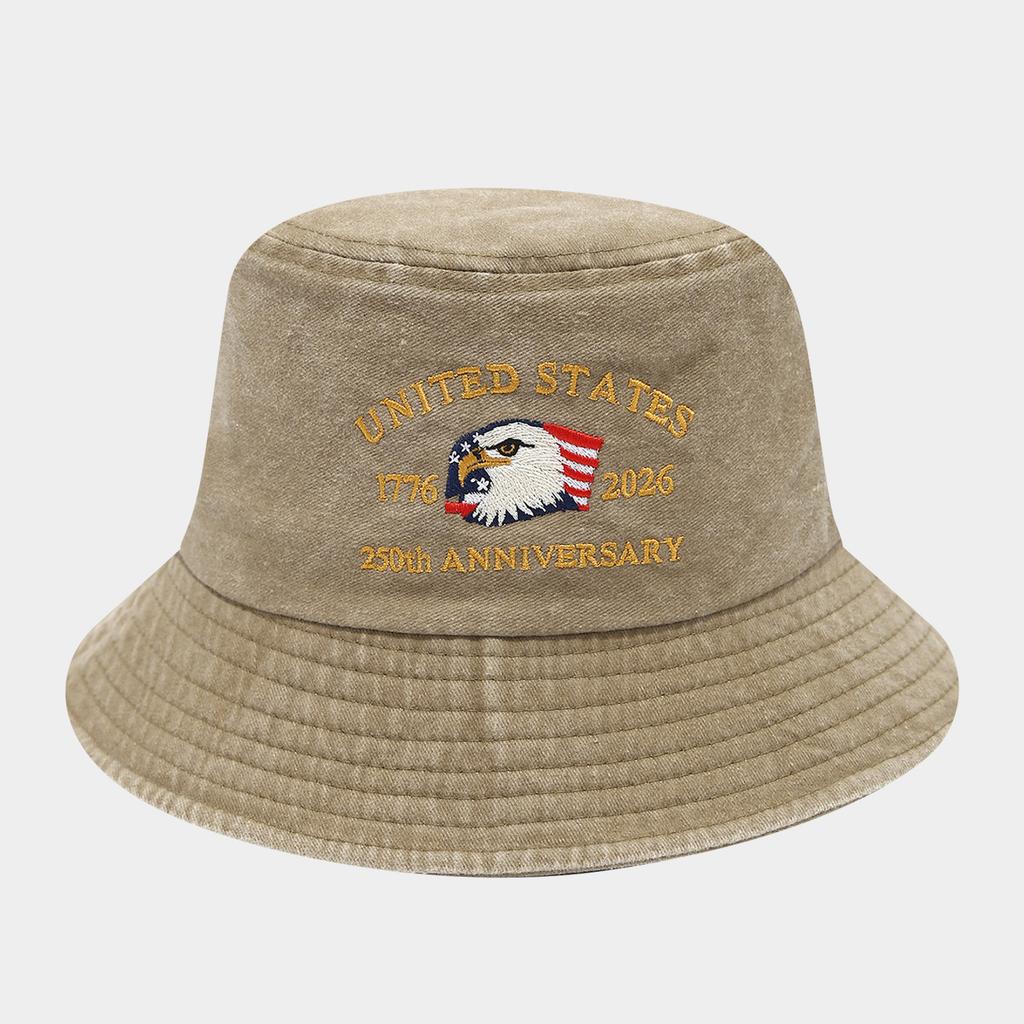 Washed Fisherman's Hat Wide Brim Bucket Hat Windproof Portable Outdoor Hat