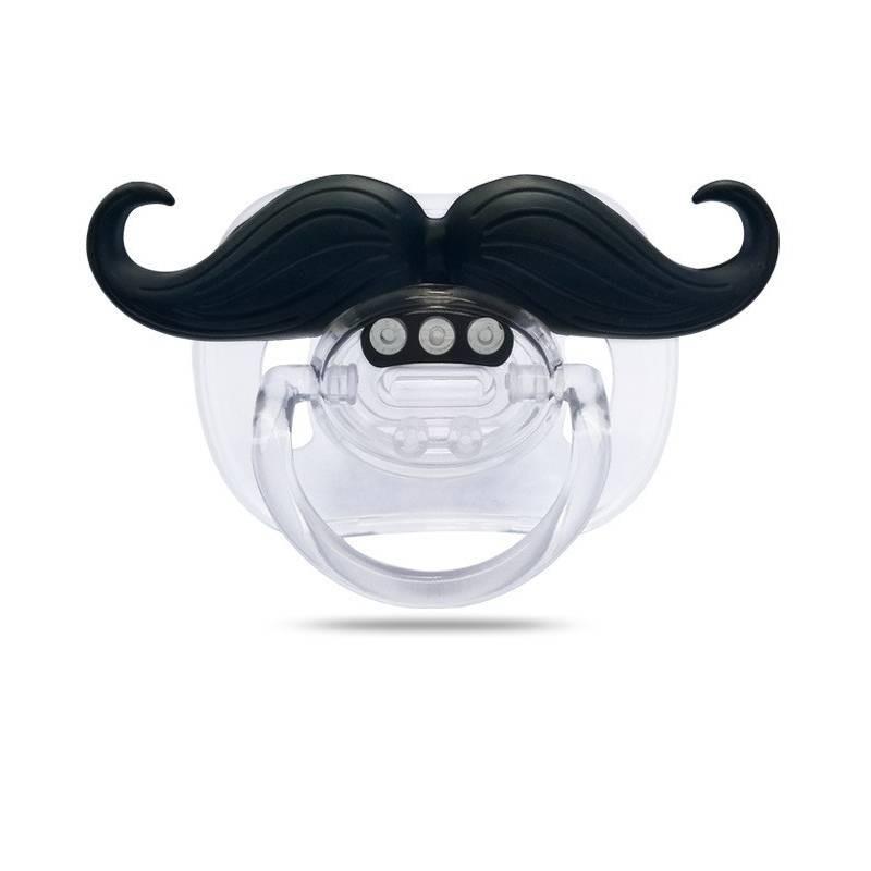 

Соска-пустышка для младенца из силикона, большие черные усы, инструмент для отлучения, реквизит для Хэллоуина General