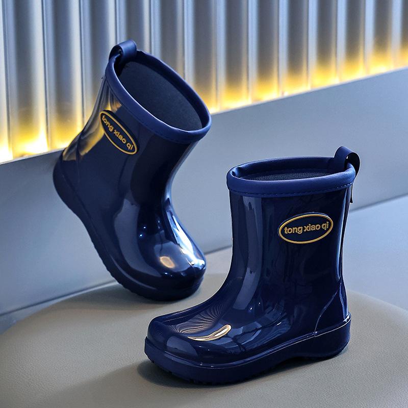 Children's Rain Boots Boys Girls Baby Boys Infant Kindergarten Students Non-Slip Water Shoes Students School Special Rain Boots