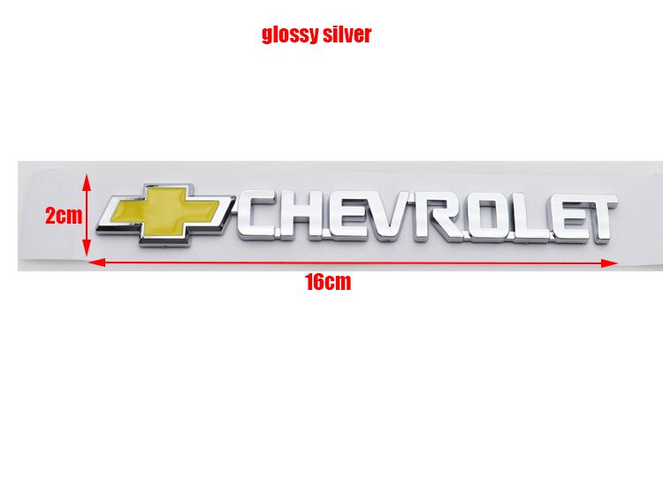 1pcs ABS Chevrolet Car Rear Letter Fender side Rear Bumper tail door trunk sticker car rear Emblem sticker styling Accessories