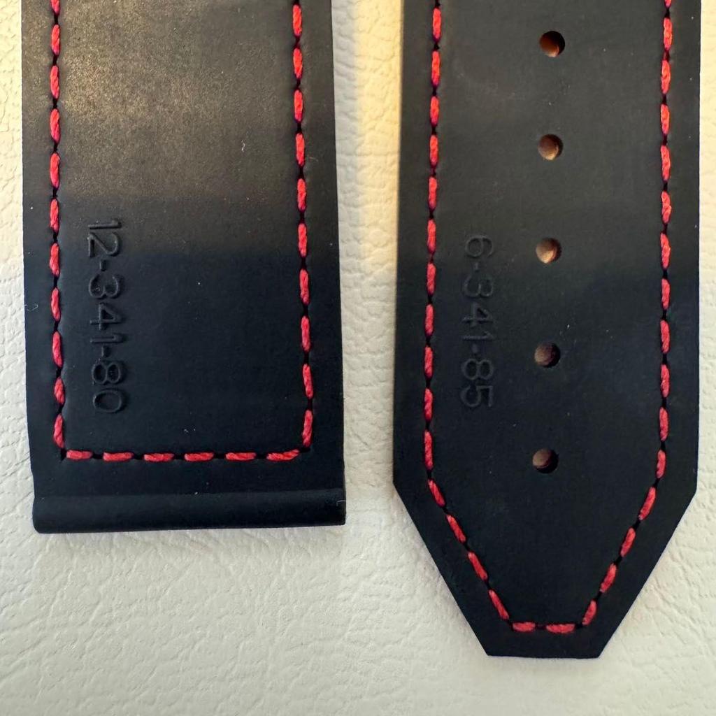 Used HUBLOT Big Bang genuine genuine leather rubber belt unused red red
