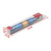 1Set 18cm Car Gear Shift Knob Manual Aluminum Alloy Shift Lever Universal Blue Half Grilled Shift Handle