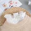 Y88A Princess Fake Collar with False Sleeves Layered Ruffled Half Shirt Wrist Cuffs