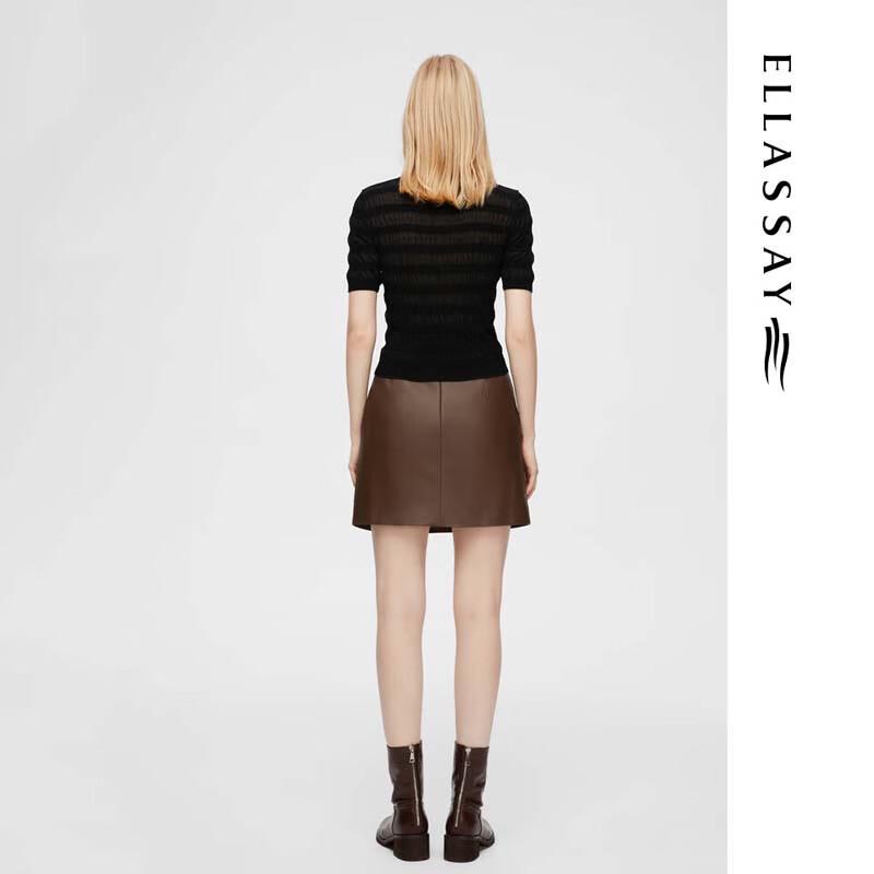 ELLASSAY Women's Spliced Knit Top