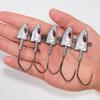 FINNECT Jig Heads 3D Eyes Saltwater Fishing Lure 35g 10-Pack with Storage Case Sea Bass Red Snapper Japanese Bream Hook 6/0 High Strength