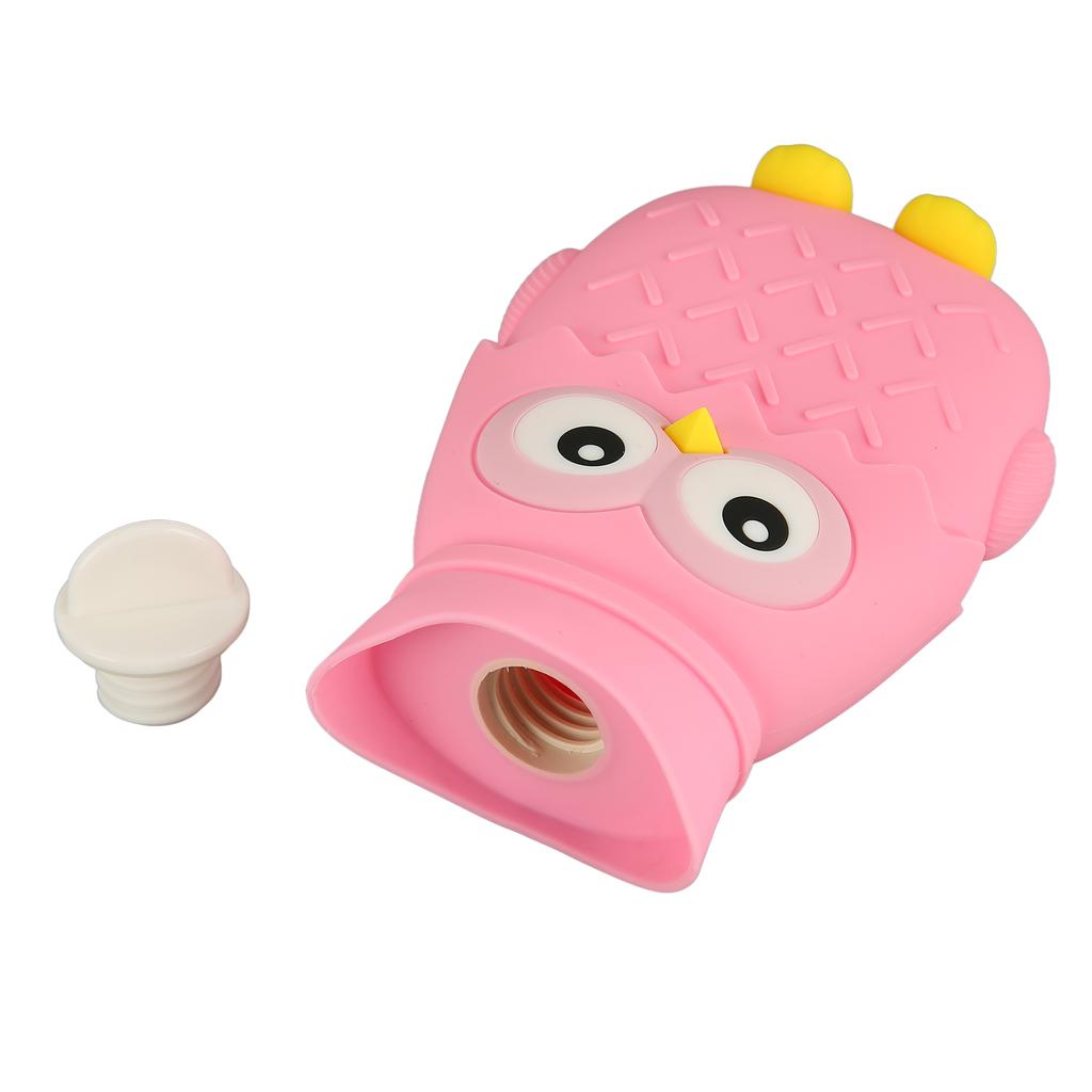 Hot Water Bottle Microwave Hting Silicone Cartoon Injection Hand Warmer Portable Cute Owl Shape 400ml