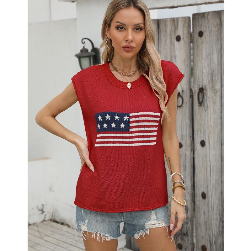 Women's Fall/winter Round Neck Solid Color Knit Short-sleeved Sweater