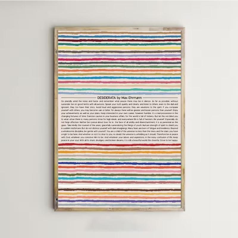 

Desiderata Prints,Max Ehrmann Poem,Printable Wall Cacans Art Poster,Wall Decor,Inspirational Words,Motivational Quote,Literature 21X30CMNo Framed
