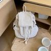 Zaini Coreani con Coulisse Borse a Spalla in Tela Pieghettate Elegante Borsa da Scuola per Studenti Viaggio